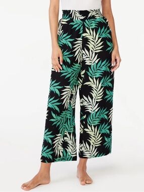Joyspun gauze Wide-Leg Tropical Print Pj pants size 3X